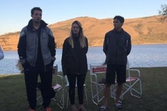 los deportistas en Salta contando su experiencia