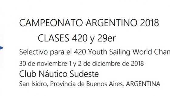 Campeonato Argentino 2018 - 420 29er