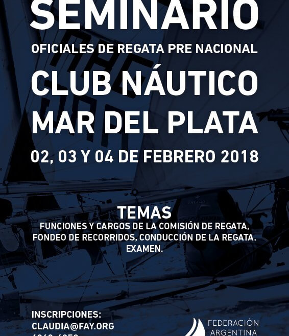 Seminario - Regata Pre Nacional - Club Náutico Mar del Plata