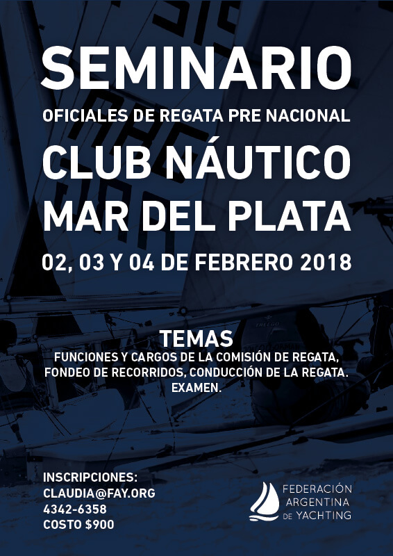 Seminario - Regata Pre Nacional - Club Náutico Mar del Plata