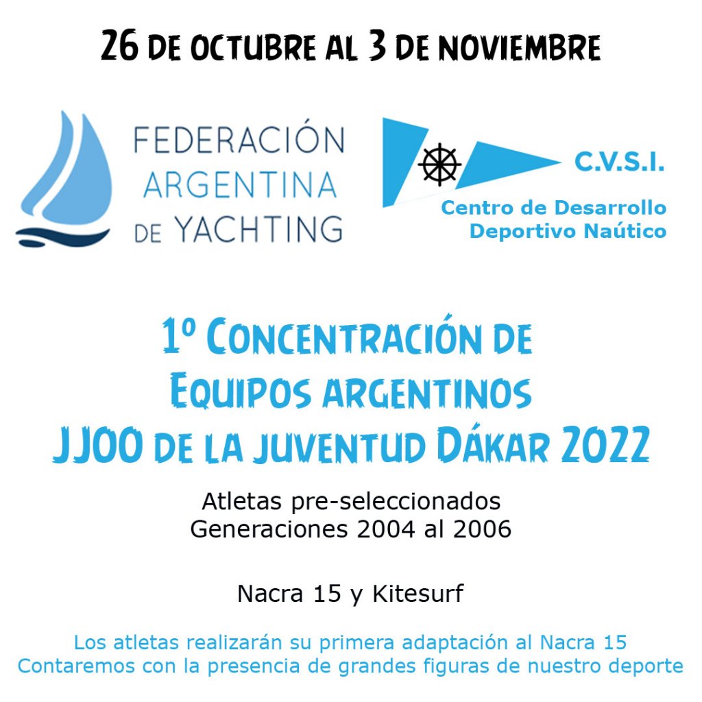 Juegos de la Juventud Dakar 2022 - Primera concentracion argentina