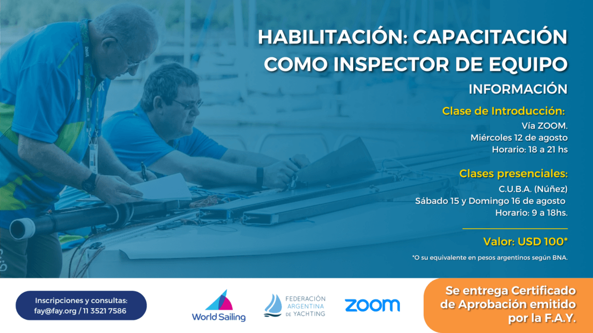 Habilitación Capacitación como Inspector de Equipo